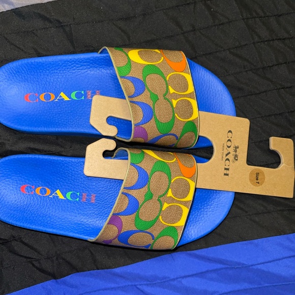 Coach Shoes Coach Rainbow Pool Slides Mens 7 Womens 8 Poshmark